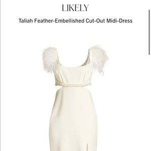 Likely Taliah Feather Cutout Gown